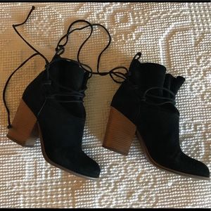 Jessica Simpson tie around ankle booties
